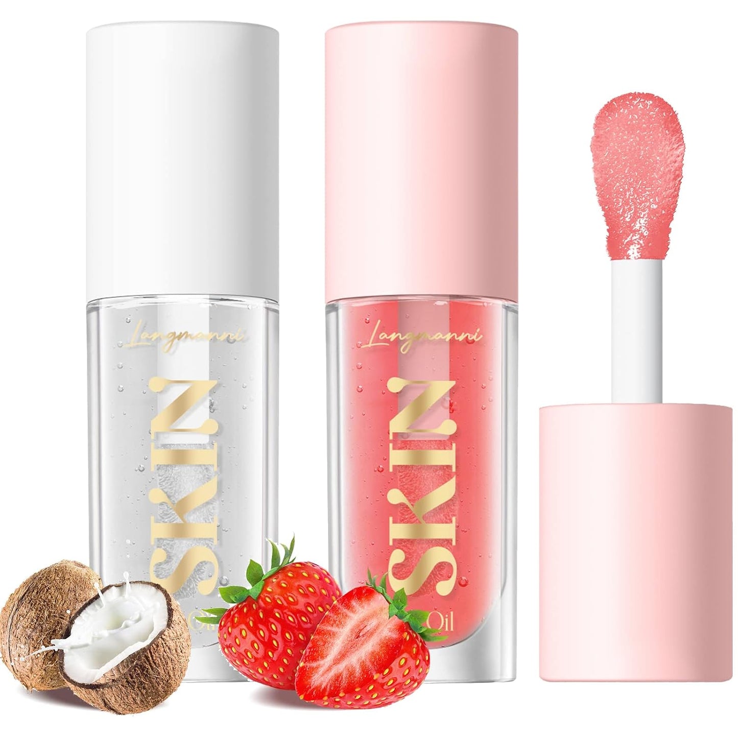 Strawberry Moisturizing Lip Oil – Non-Sticky Hydrating Gloss