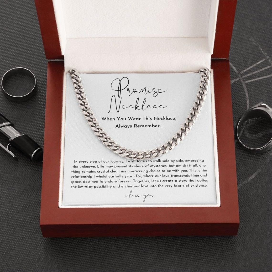 Promise Necklace For Him, Promise Gifts For Him, Boyfriend Promise Necklace