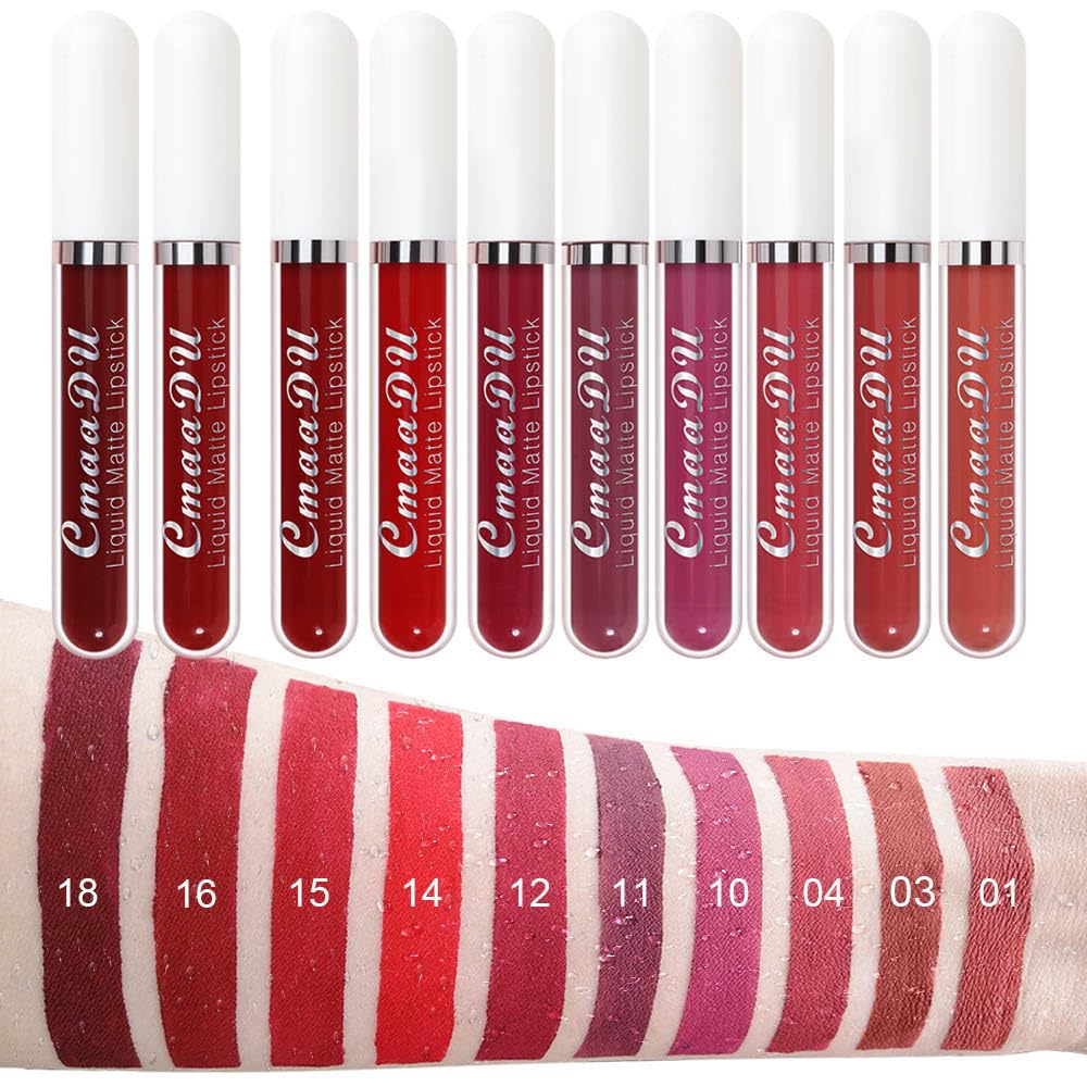 6-Pcs Matte Liquid Lipstick Set – Long-Lasting 24H