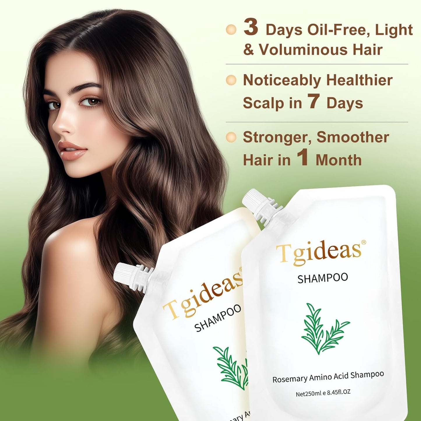 Tgideas Rosemary Amino Acid Shampoo, Hair Growth Shampoo  2 Packs