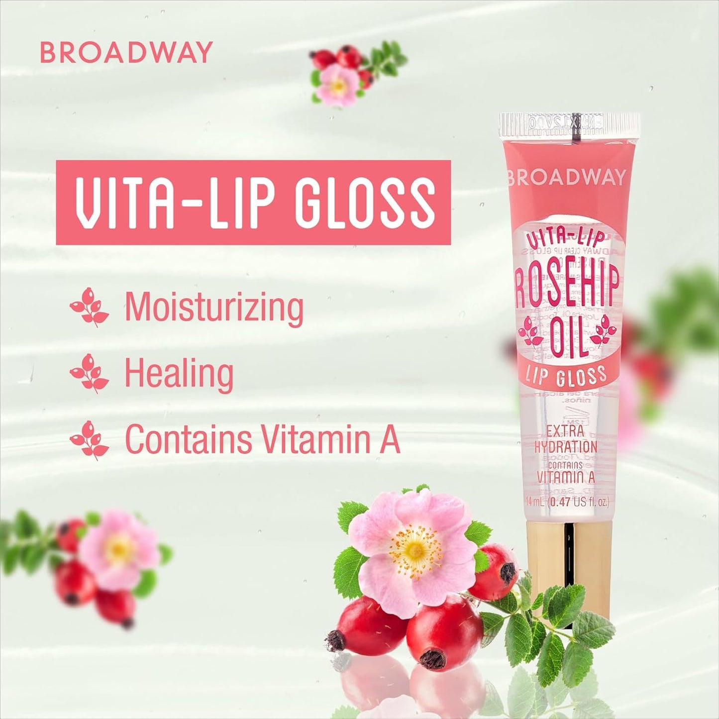 uby Kisses Vita-Lip Clear Gloss 12-Pack – Rosehip Oil Hydrating Shine
