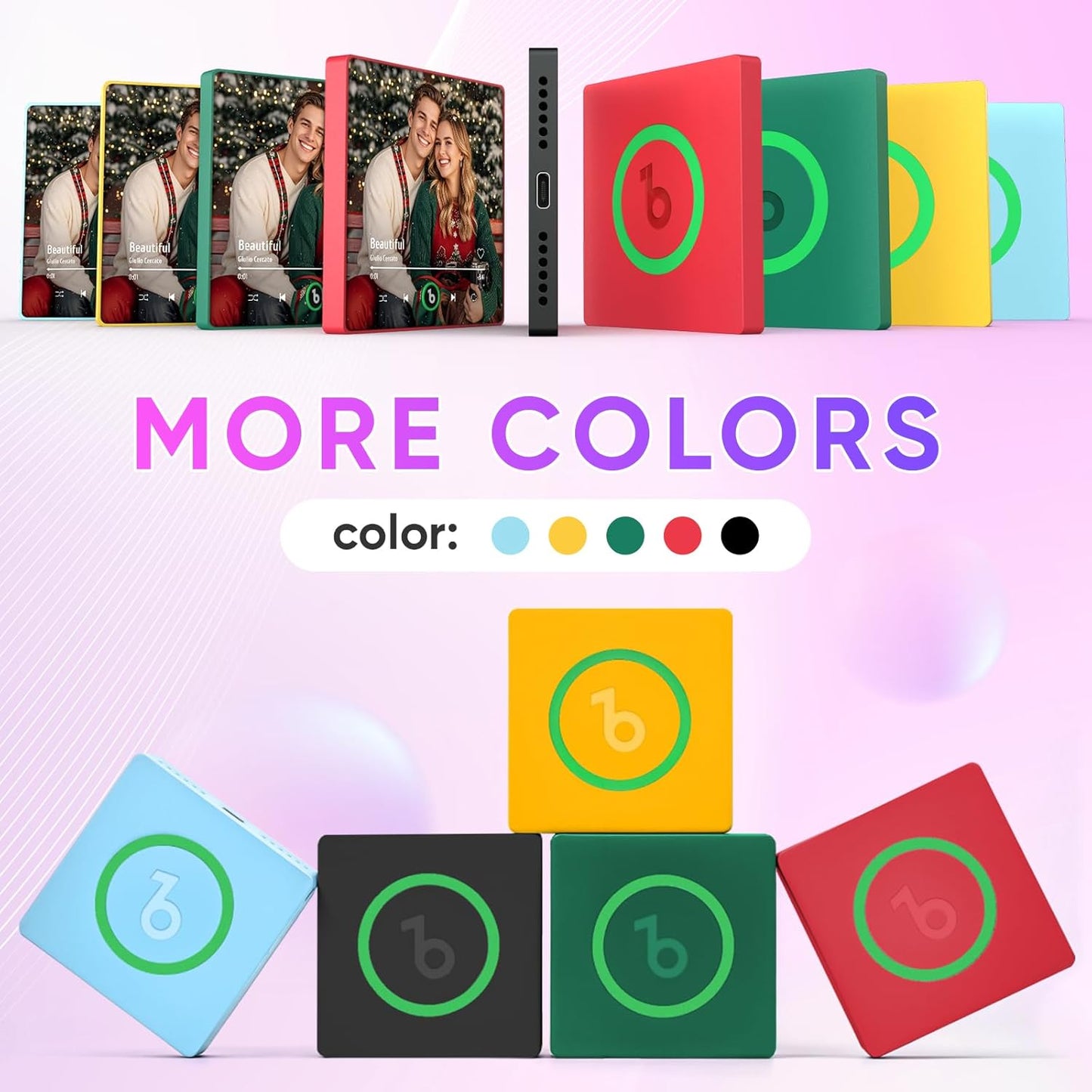 Personalized Music Fridge Magnet Custom Spotify Refrigerator Magnet with Photo Album & Can Play Songs Christmas Meaningful Gifts