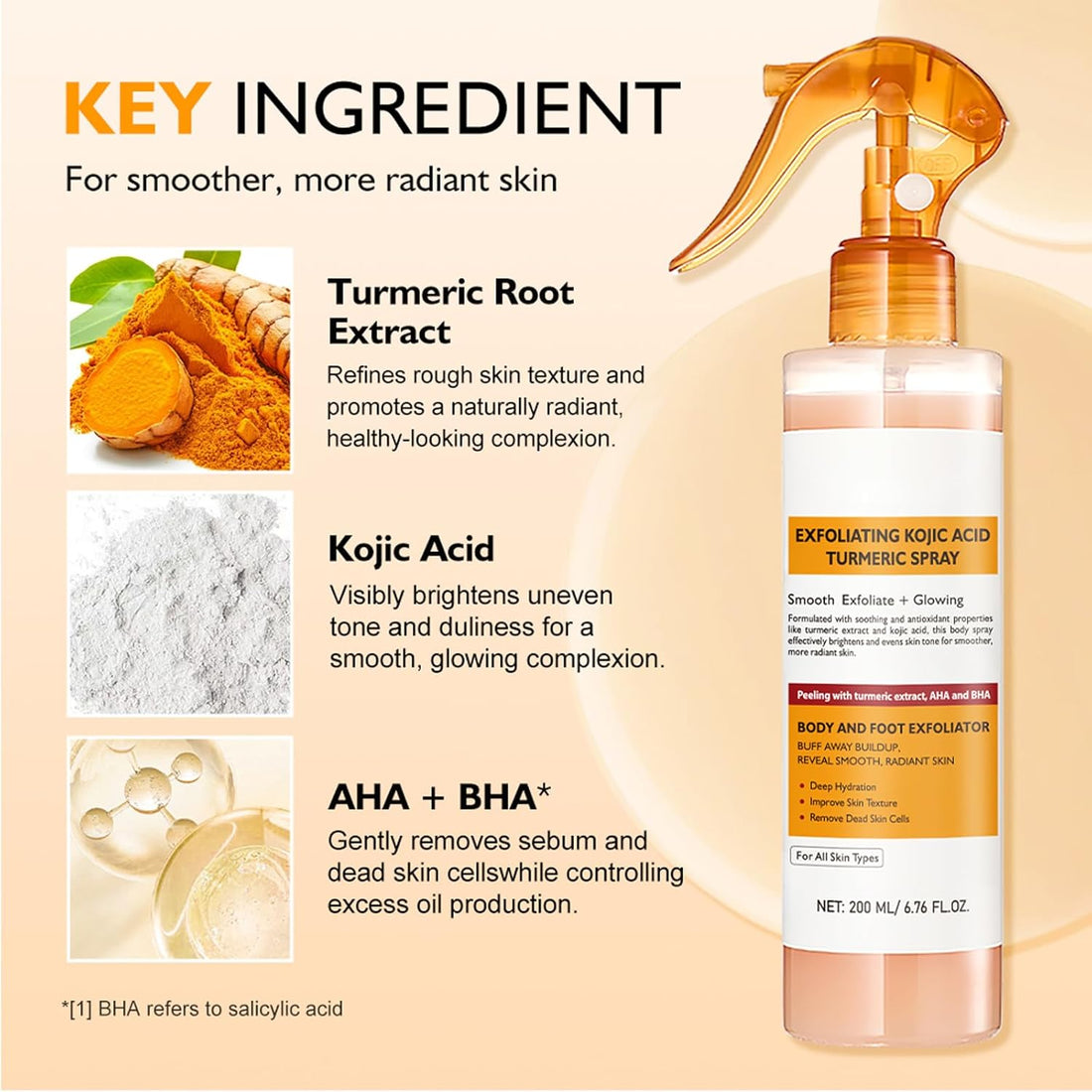 Exfoliating Kojic Acid Turmeric Spray