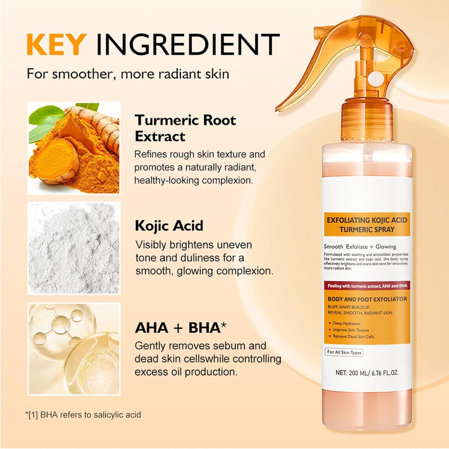 Exfoliating Kojic Acid Turmeric Spray