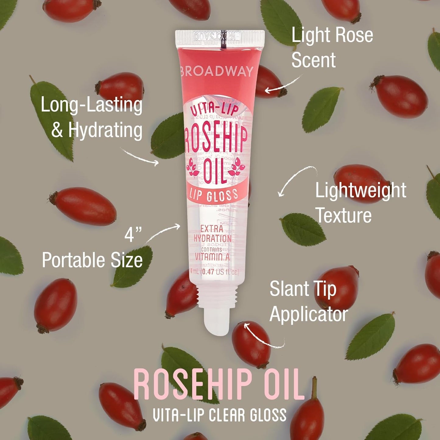 uby Kisses Vita-Lip Clear Gloss 12-Pack – Rosehip Oil Hydrating Shine