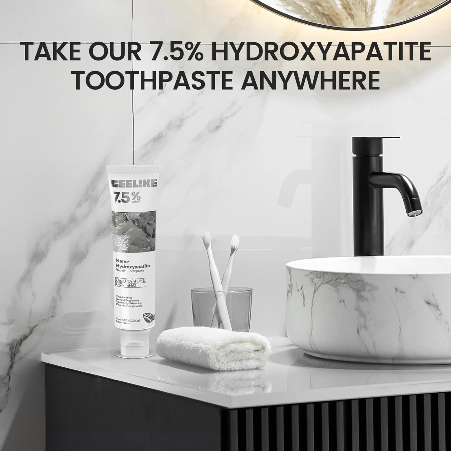 Free Hydroxyapatite Enamel Repairing Breath Freshening Whitening Toothpaste