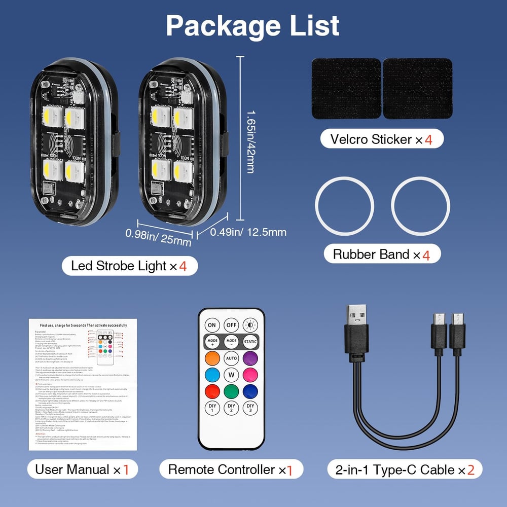 Wireless LED Strobe Lights