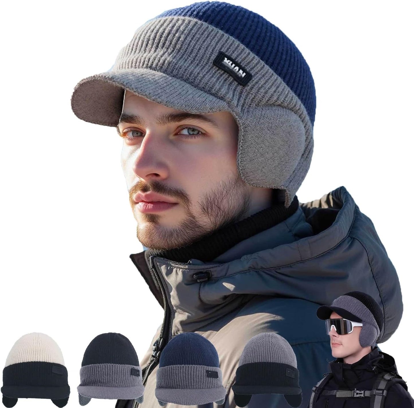 Windproof Thermal Cap with Visor