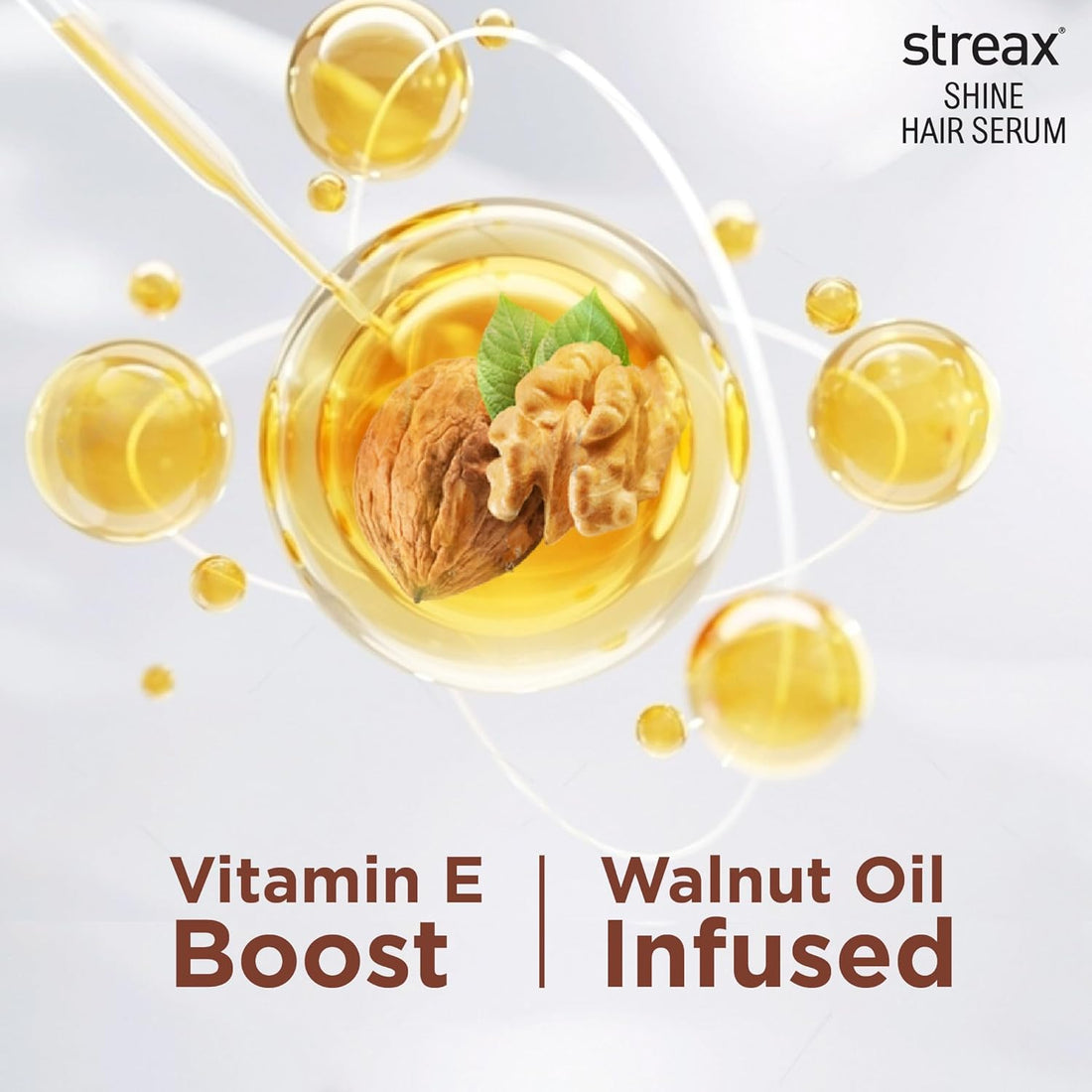 Hair Serum 200ml, Vitalized with Walnut Oil, For Hair Smoothening & Shine