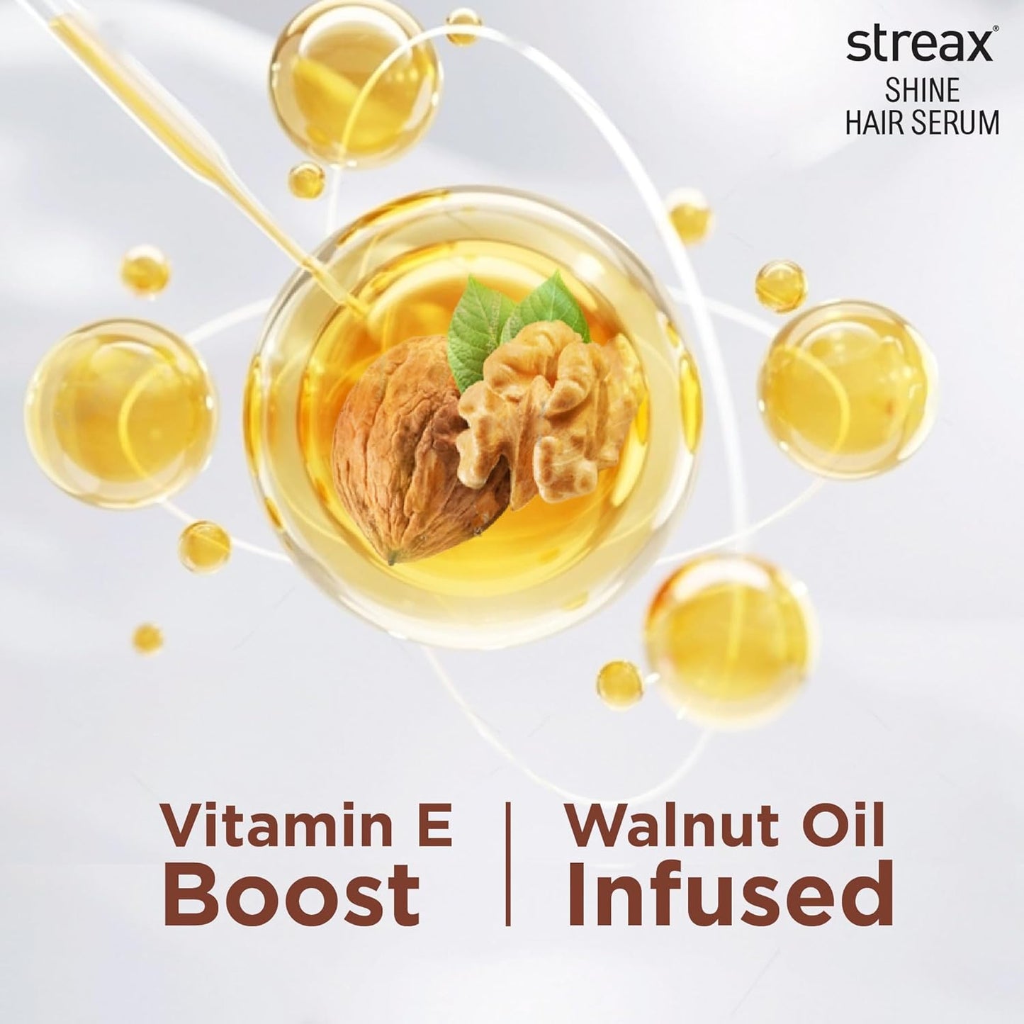 Hair Serum 200ml, Vitalized with Walnut Oil, For Hair Smoothening & Shine