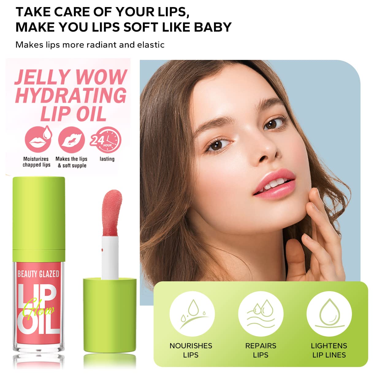 Glow Reviver Lip Oil – Hydrating High-Shine Vegan Lip Oil