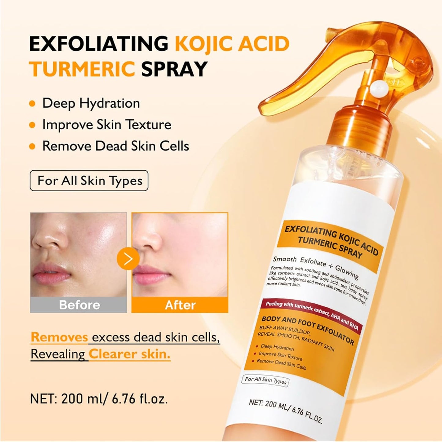 Exfoliating Kojic Acid Turmeric Spray