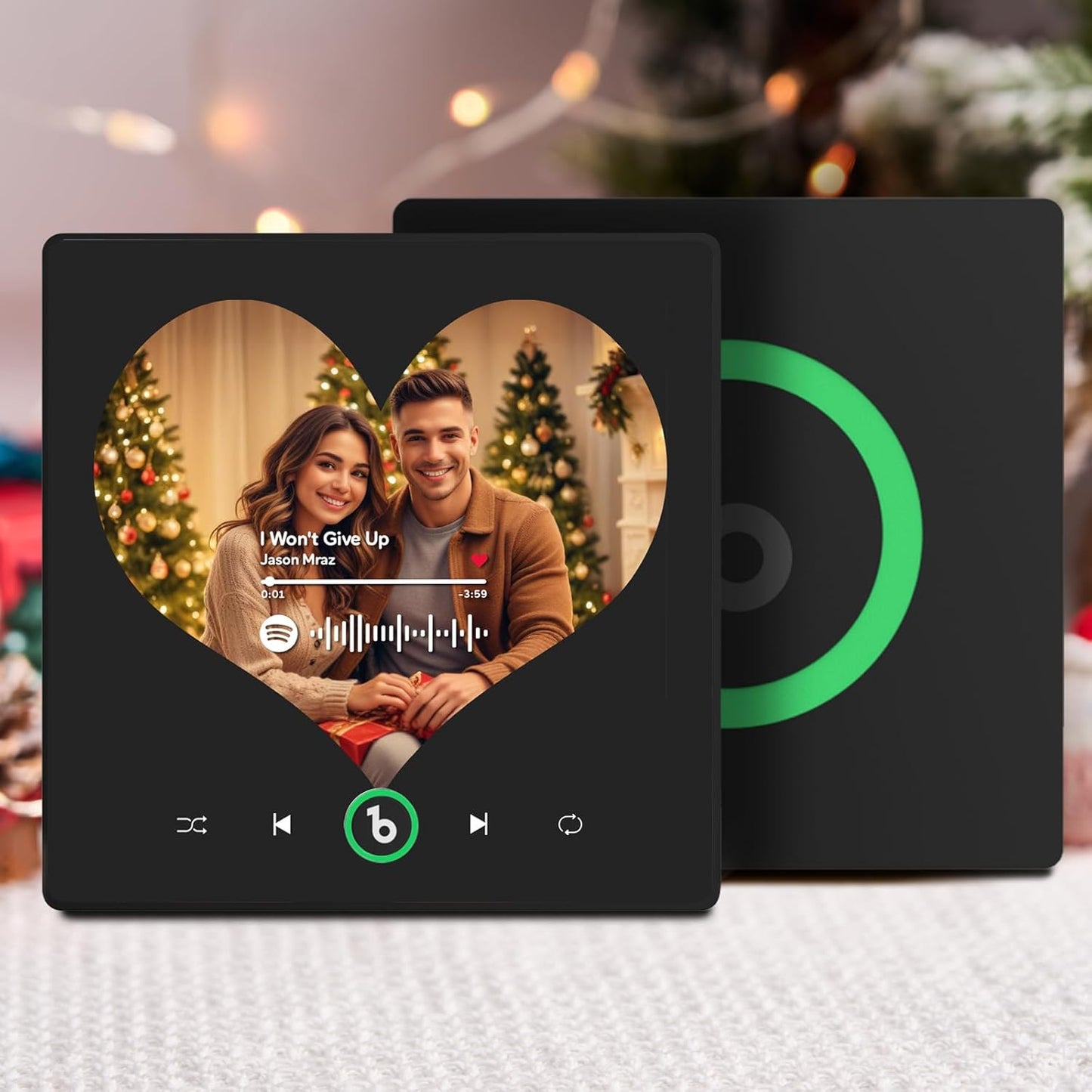 Personalized Music Fridge Magnet Custom Spotify Refrigerator Magnet with Photo Album & Can Play Songs Christmas Meaningful Gifts