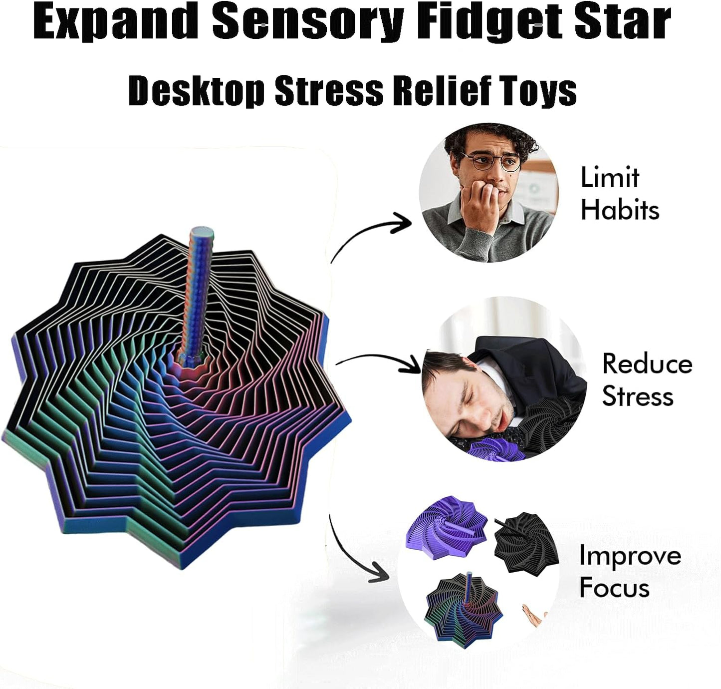 3D Printed Handheld Star Sensory Fidget Toy