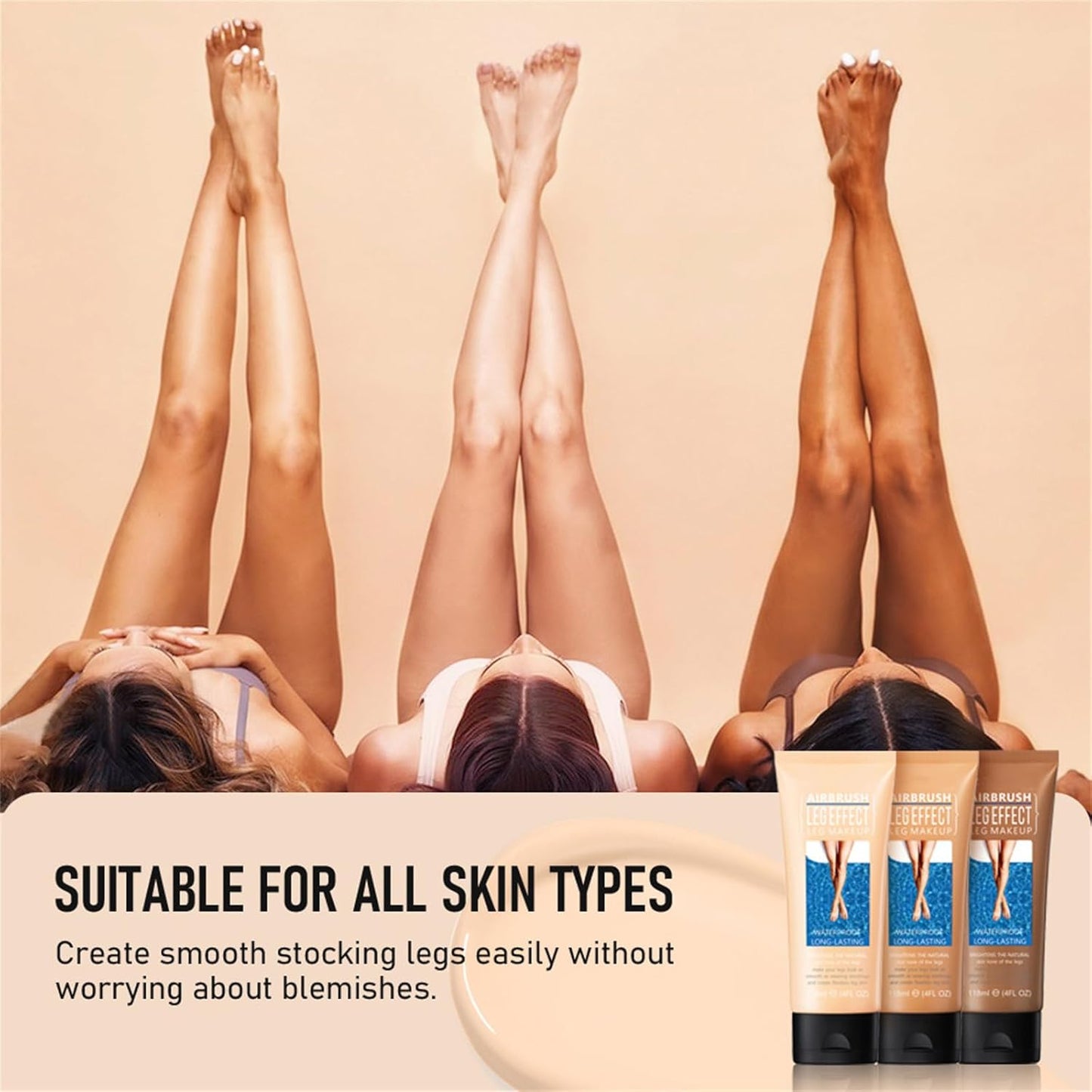Leg Makeup Waterproof, No Transfer Body Concealer, Coverage for Vein, Scar, Tattoo