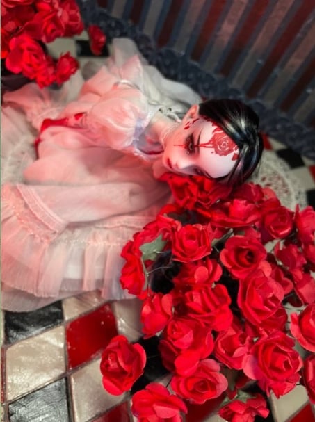 Whimsical Alice-Inspired Art Doll