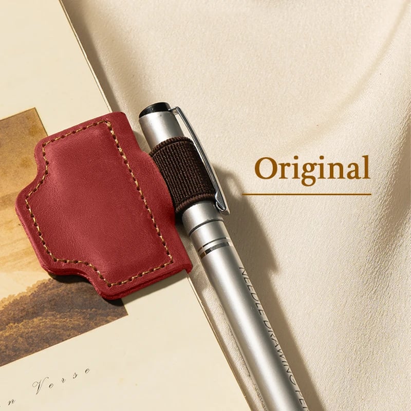 Personalized Magnetic Leather Pen Holder Bookmark