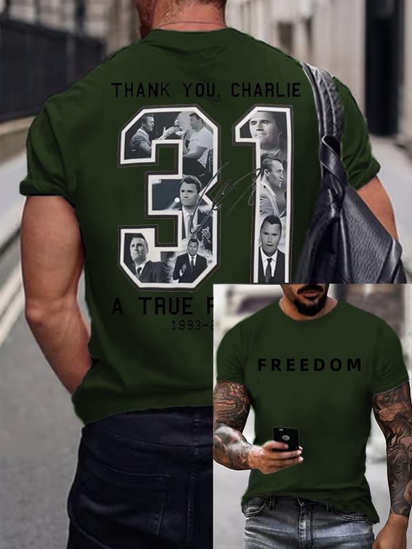 Men's Commemorative freedom 31 Printed T-Shirt