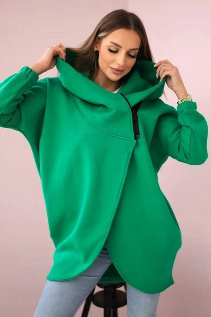 35K+ SOLD! Women's Plus Size Hooded Sweatshirt, Half-zip Fashion Design