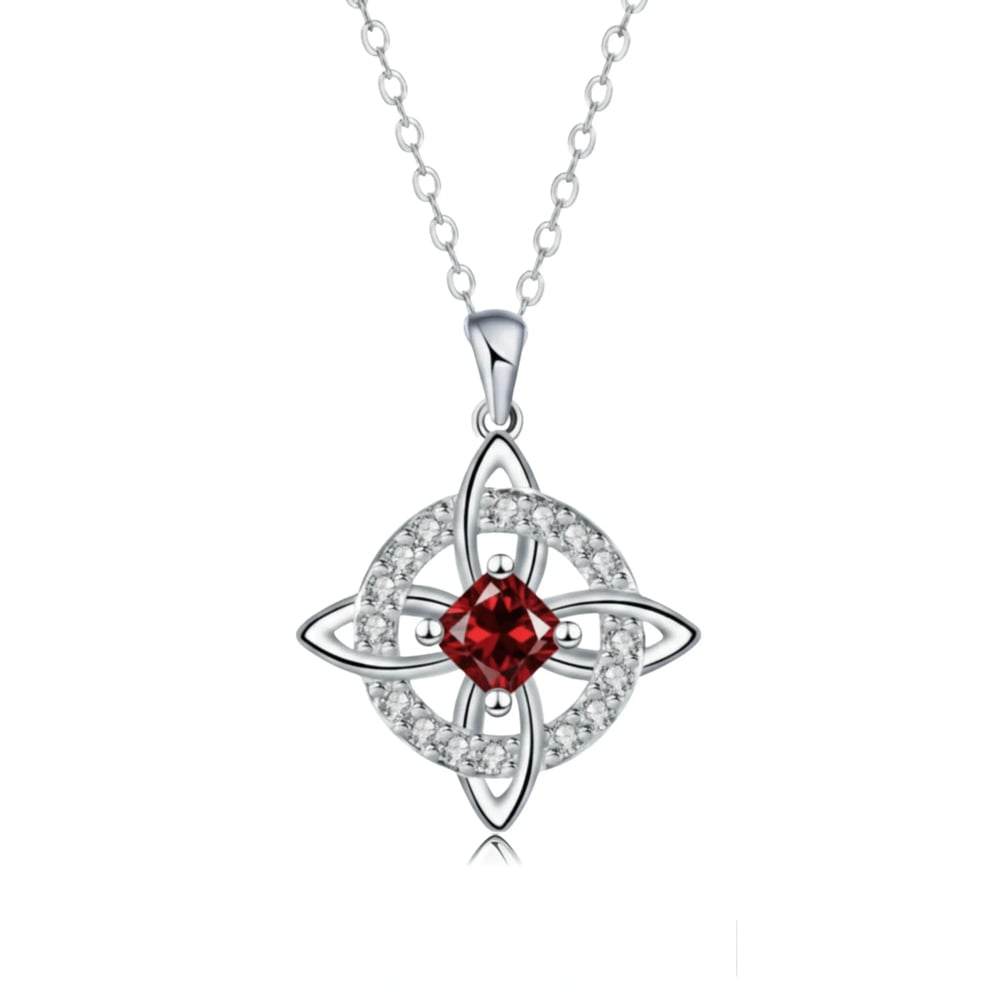 Mystical Birthstone Witches Knot Necklace – Natural Crystal🔮💞Protect Your Loved Ones