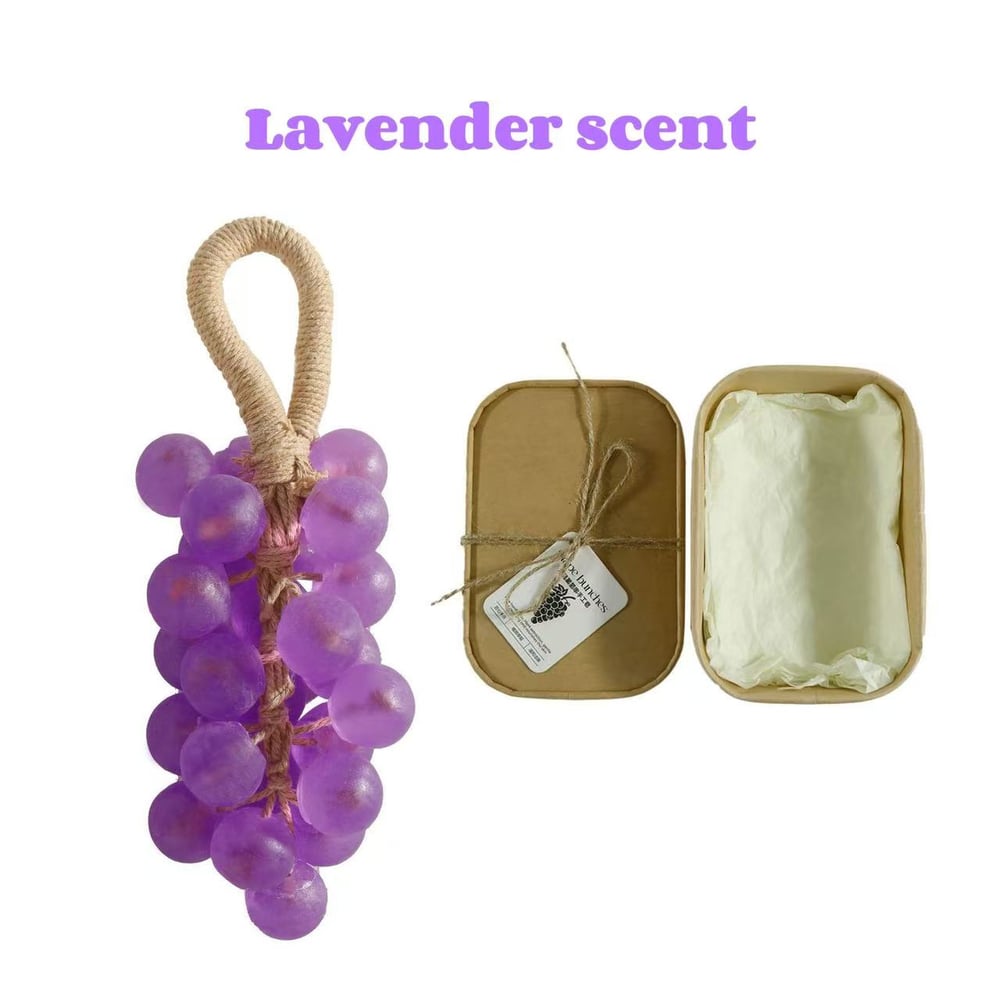 Personalized Original Handmade Crystal Grape Soap Gentle Cleansing Soap  (Single string: 25 pieces)