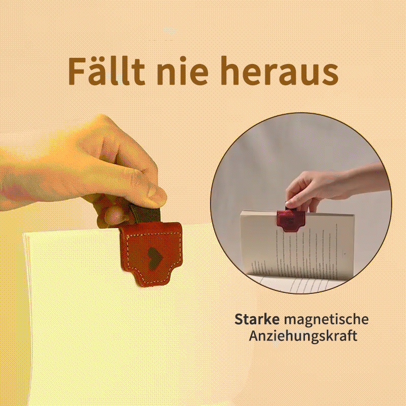 Personalized Magnetic Leather Pen Holder Bookmark