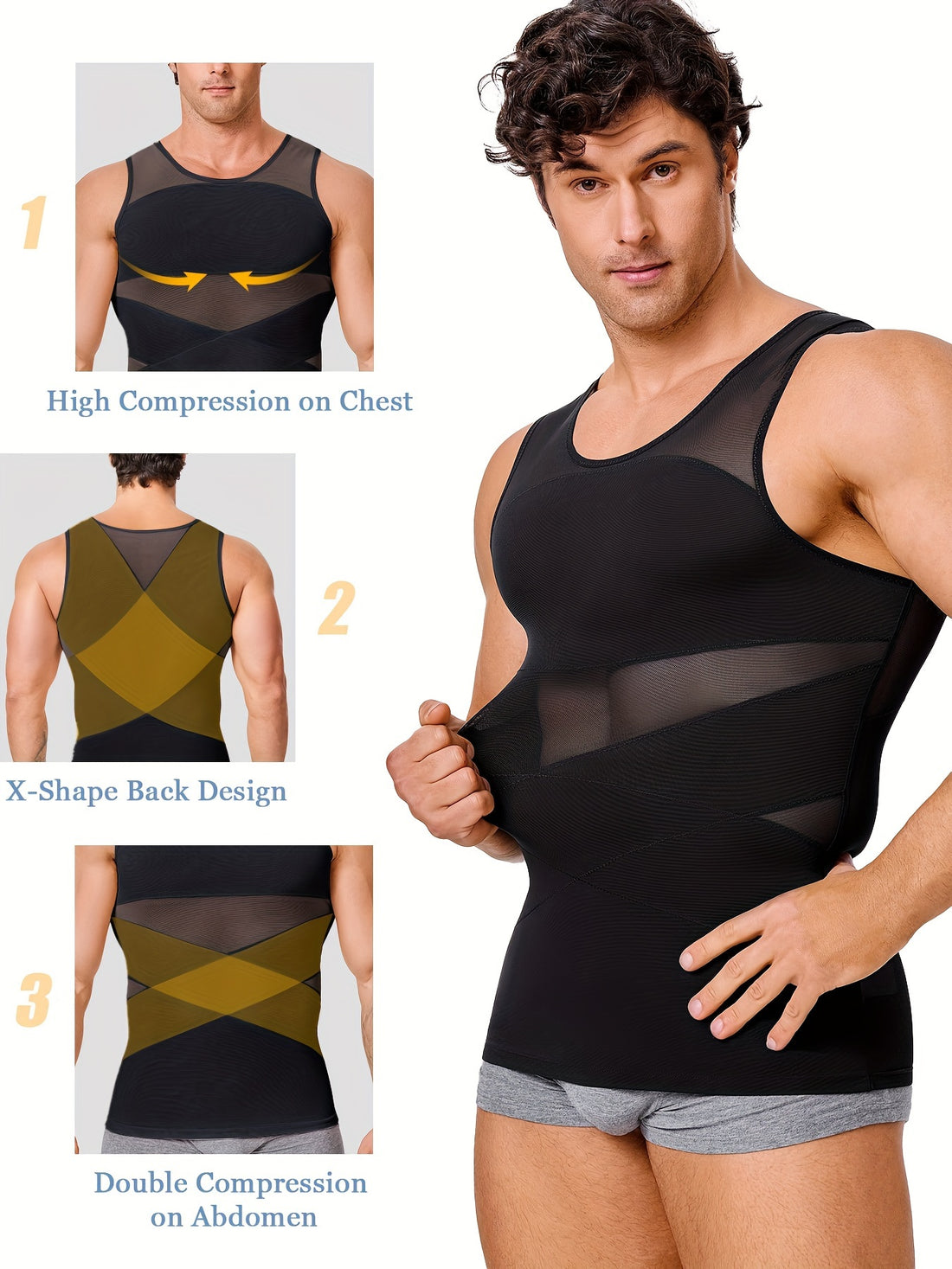 Men’S Sleeveless Tank Top Body Shaper