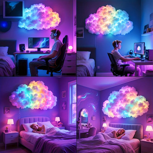 157.48 in LED Cloud Light with Music Rhythm☁️DIY🌈
