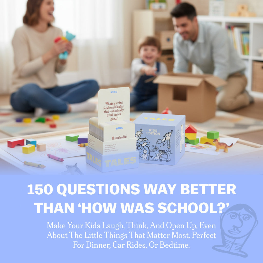 TALES Kids Edition – 150 Conversation Cards for Family Bonding, Learning & Fun Conversations