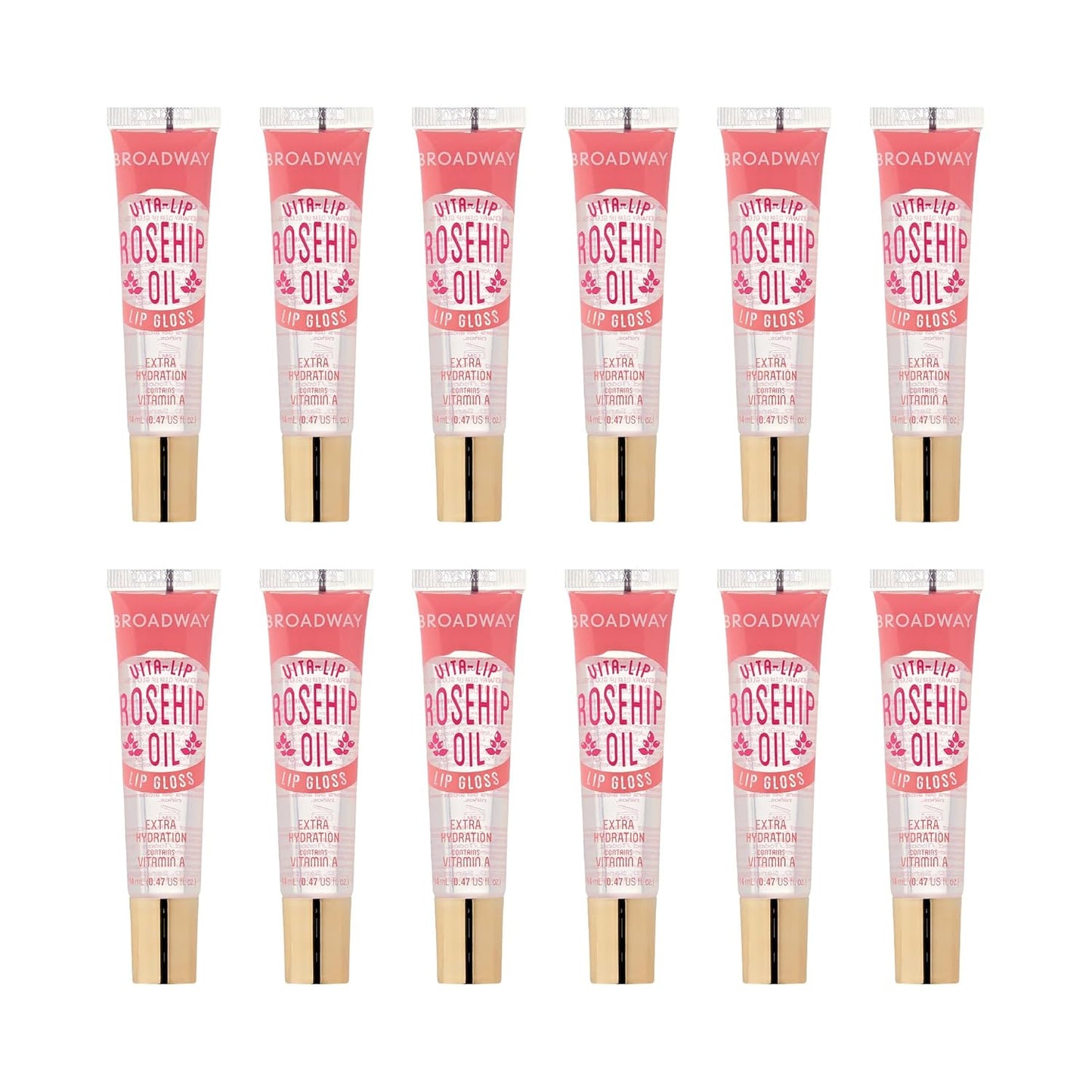 uby Kisses Vita-Lip Clear Gloss 12-Pack – Rosehip Oil Hydrating Shine