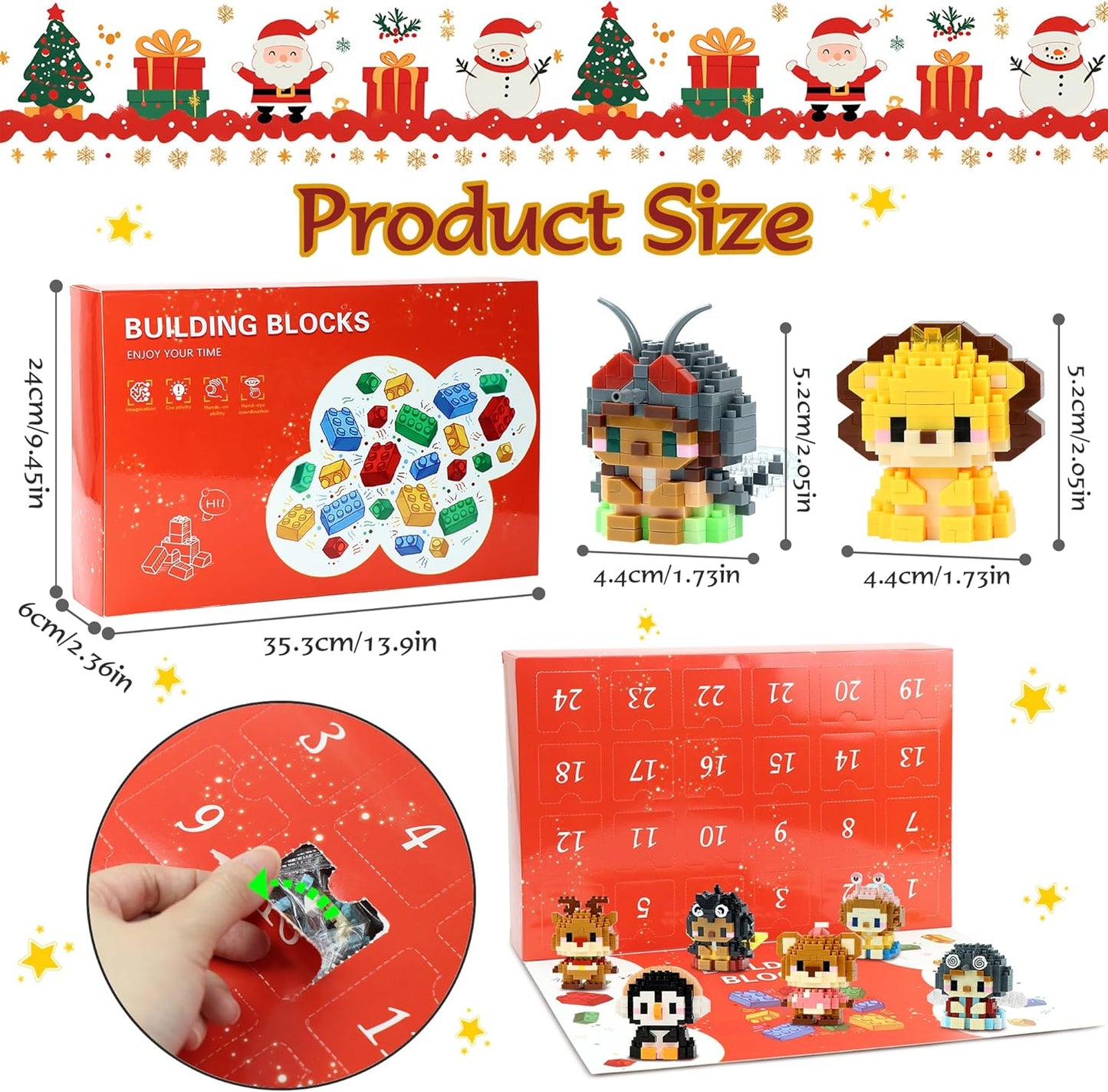 Advent Calendar 2025 Kids Mini Building Blocks, 24 Days Small Advent Calendars