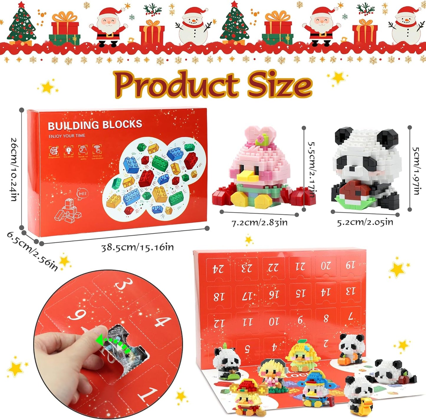 Advent Calendar 2025 Kids Mini Building Blocks, 24 Days Small Advent Calendars