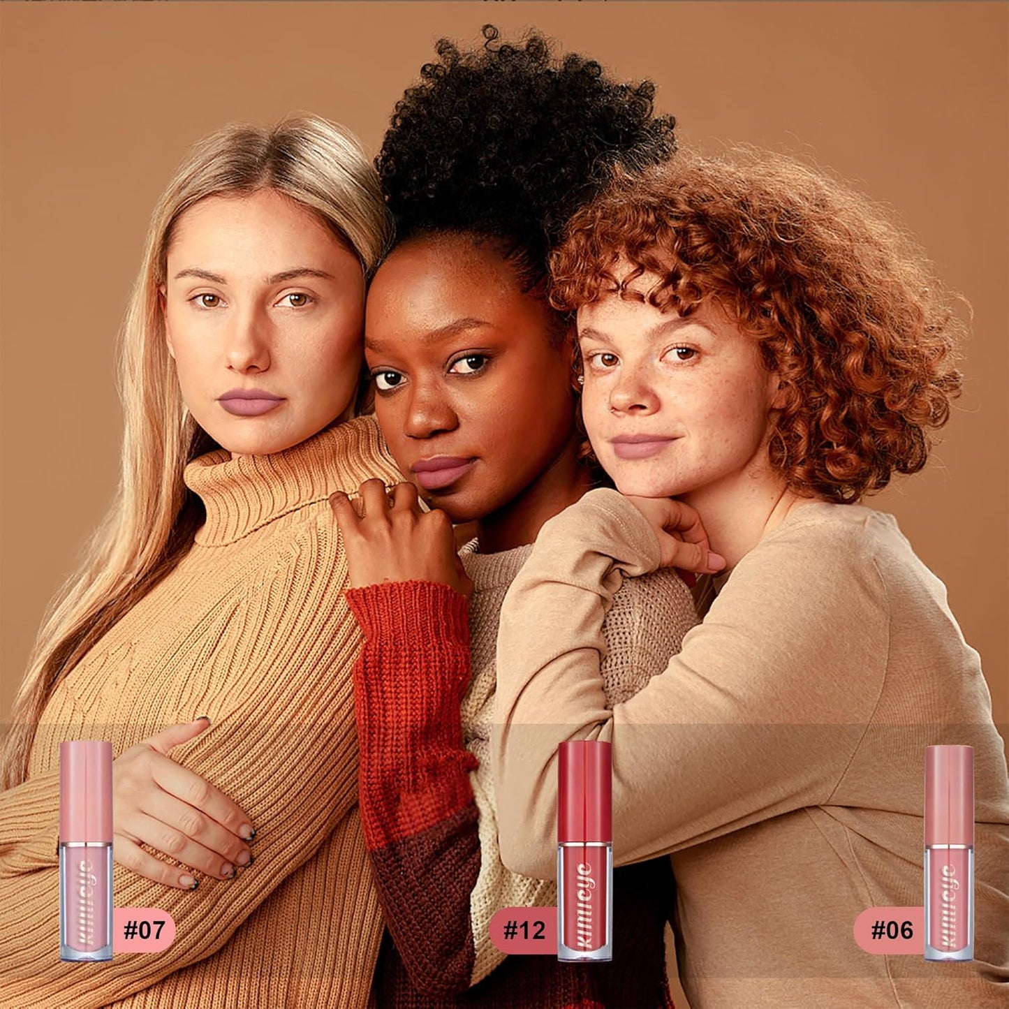12-Color Matte Liquid Lipstick Kit – Long-Lasting 24H
