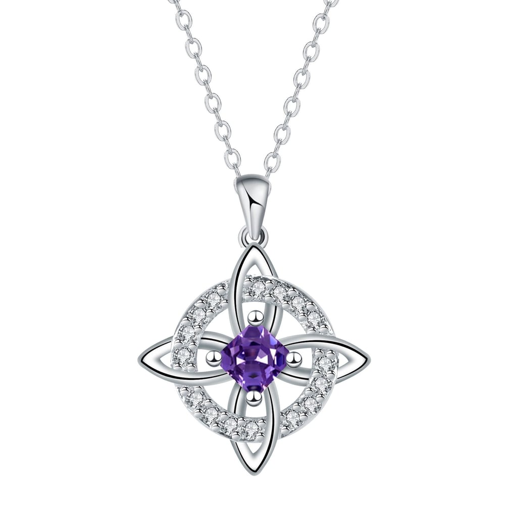 Mystical Birthstone Witches Knot Necklace – Natural Crystal🔮💞Protect Your Loved Ones
