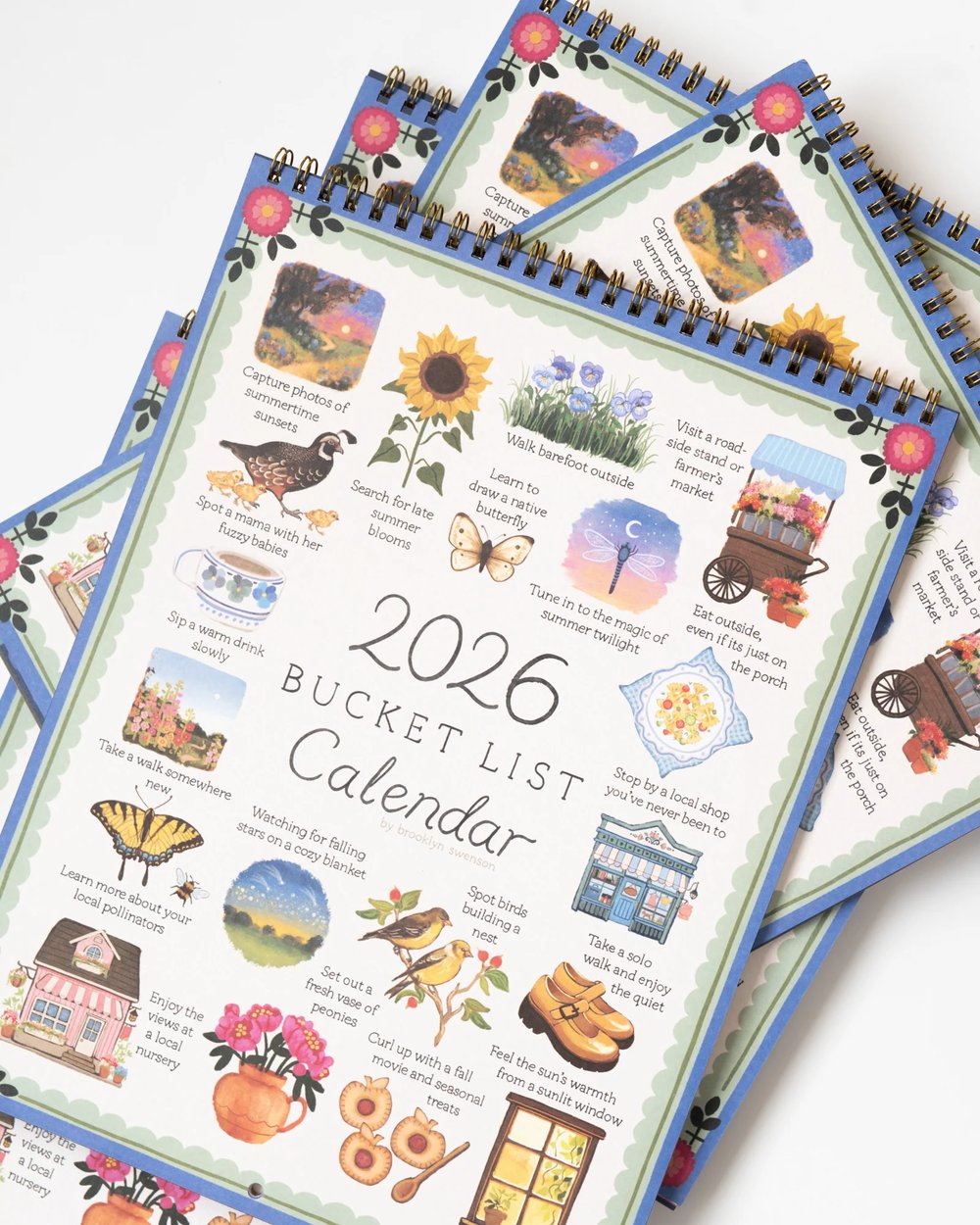 🌸 2026 Bucket List Wall Calendar - Celebration of Life’s Seasons📅