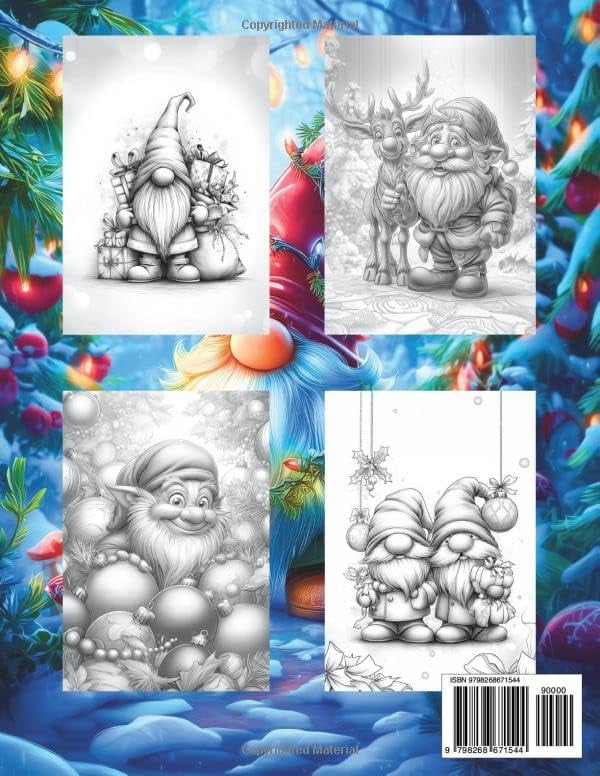 🎅Fantasy Coloring Book Christmas Gnomes Special Edition