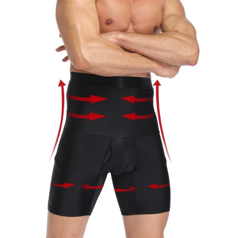 Men's High Waist Shapewear Boxer Briefs