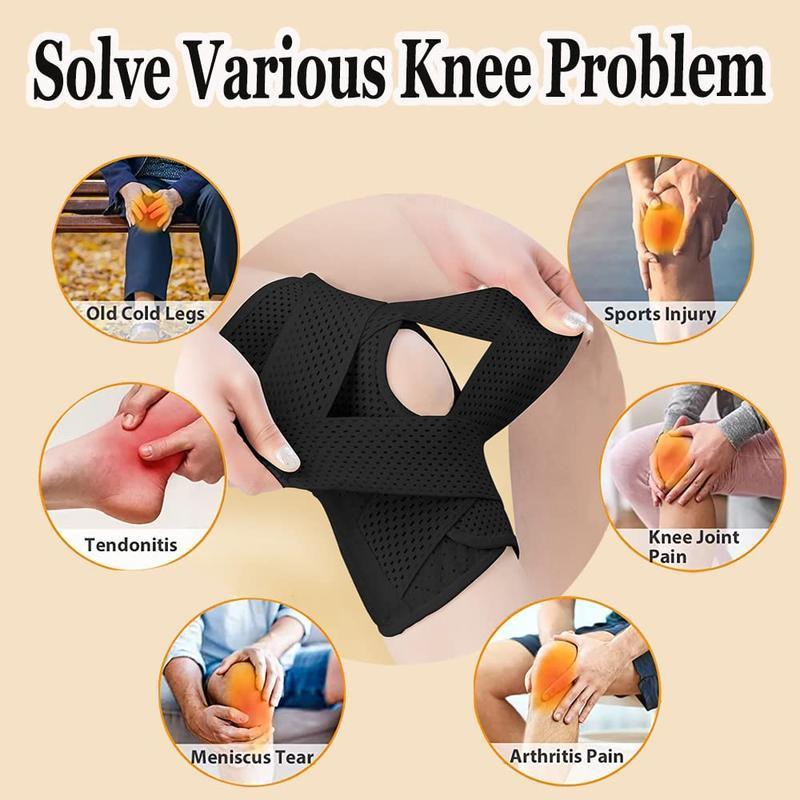 Plus Size Knee Brace for Knee Pain, Compression Knee Support with Air Mesh Fabric