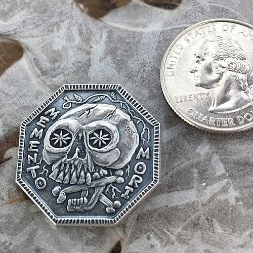 Memento Mori Fine Silver Coin - Memento Vivere Reminder Token Solid Silver Coin