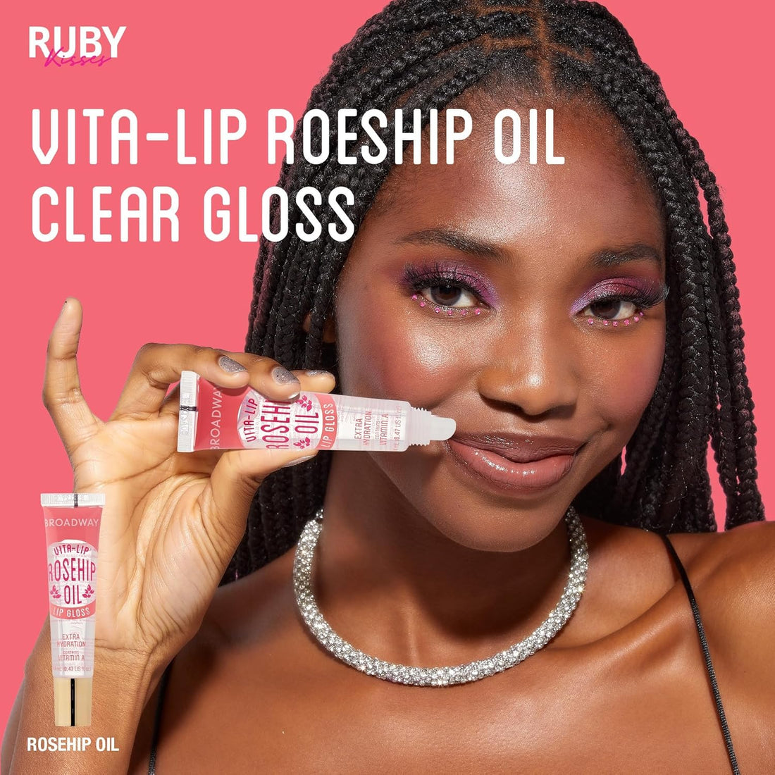 uby Kisses Vita-Lip Clear Gloss 12-Pack – Rosehip Oil Hydrating Shine
