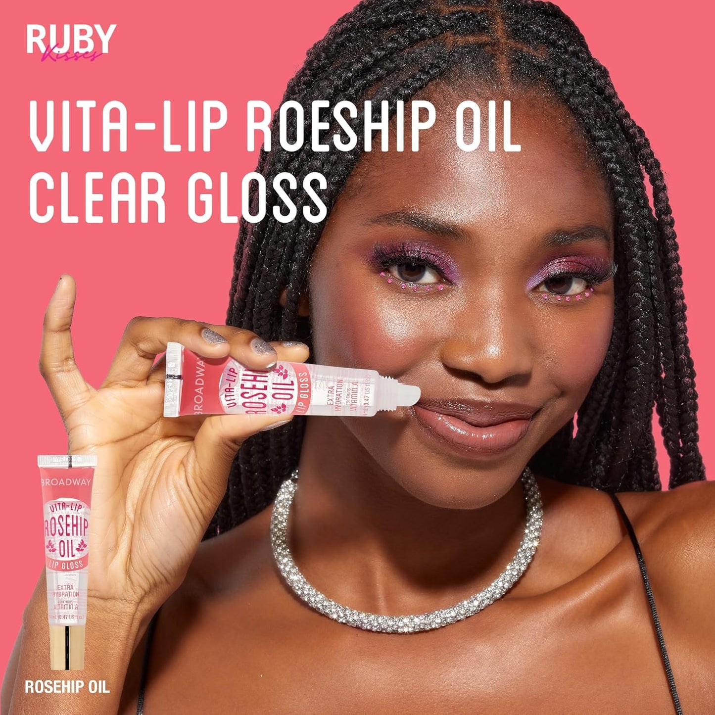 uby Kisses Vita-Lip Clear Gloss 12-Pack – Rosehip Oil Hydrating Shine