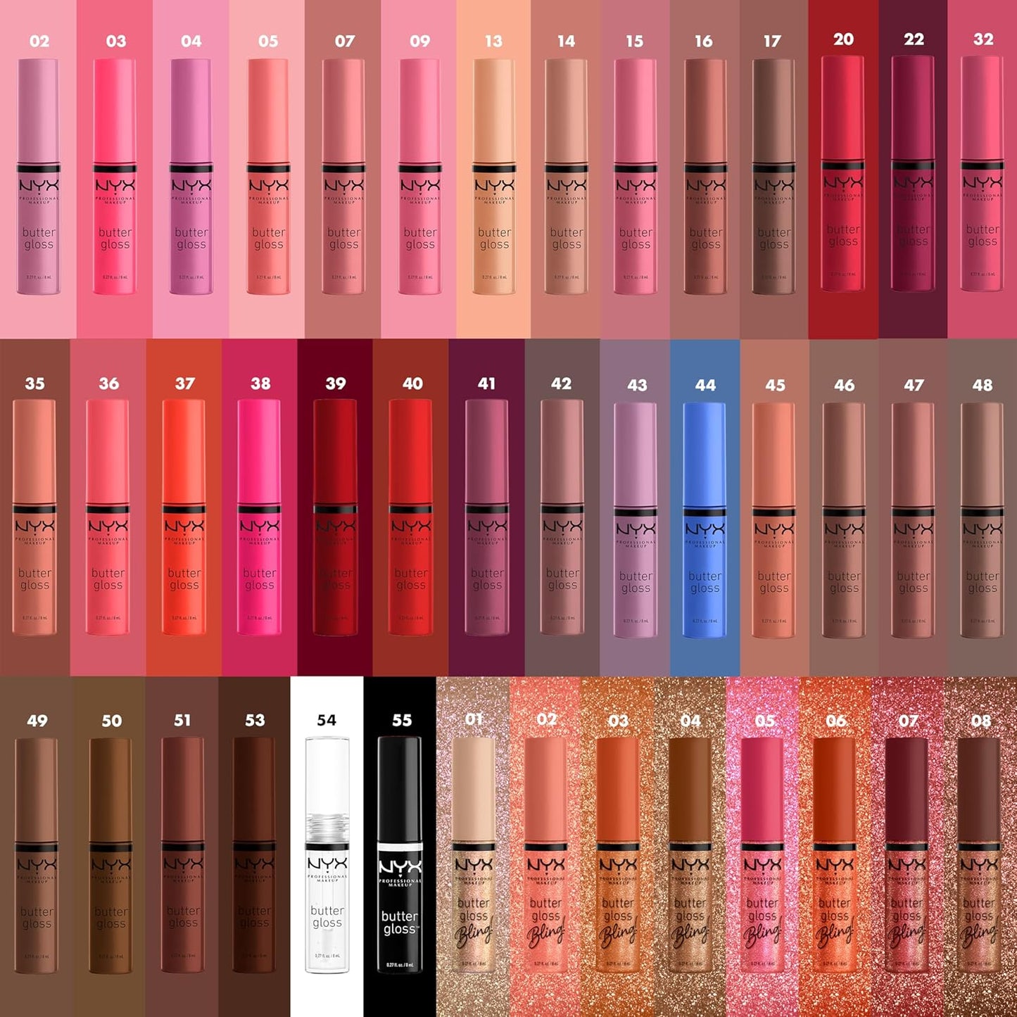 MAKEUP Butter Gloss, Non-Sticky Lip Gloss - Sugar Glass ,Clear