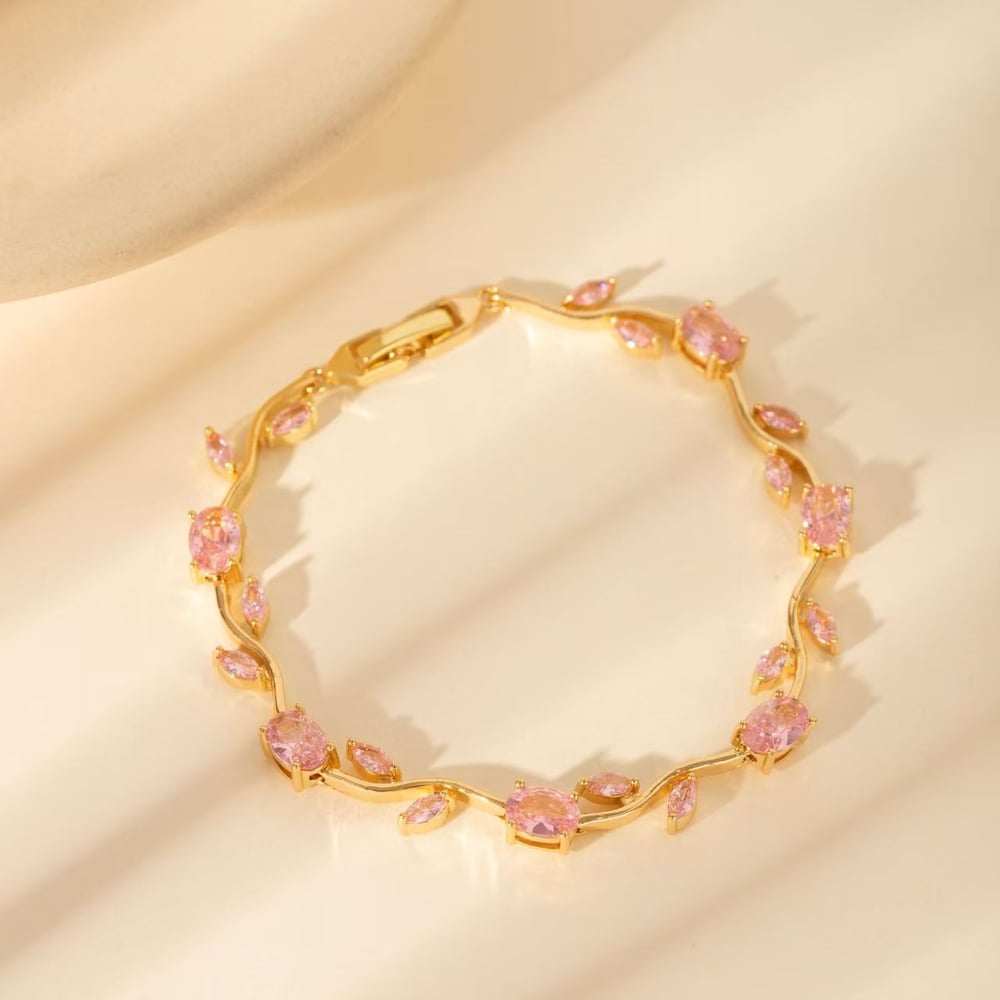 14K Gold - Dainty Rose Bracelet