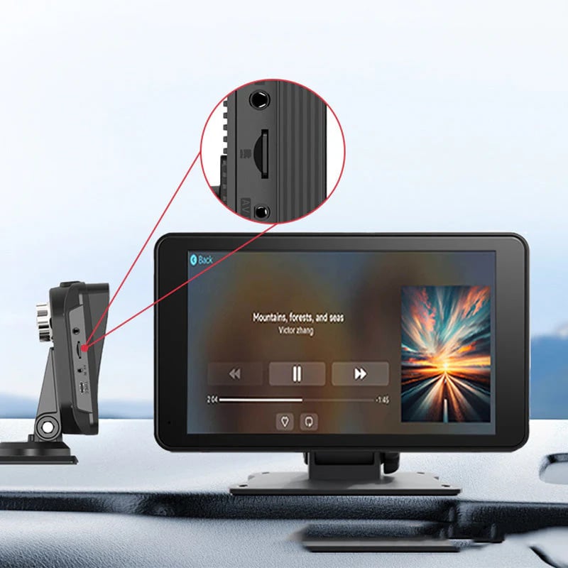 Portable Carplay Screen-Wide-Compatibility Multi-Device Car Infotainment System