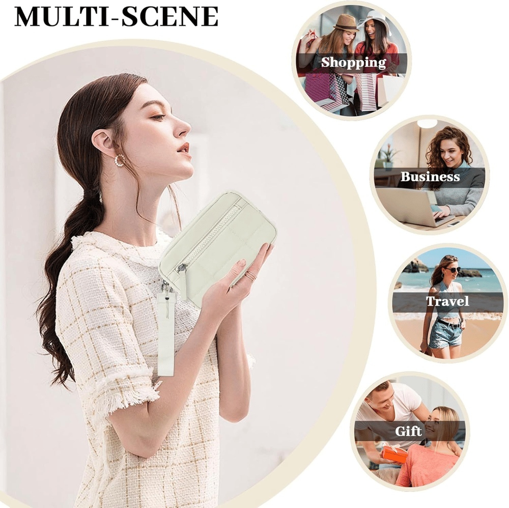 Puffer Wristlet Wallet Fits Phone