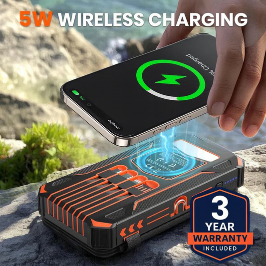 Portable Solar Wireless Charger 48,000 mAh