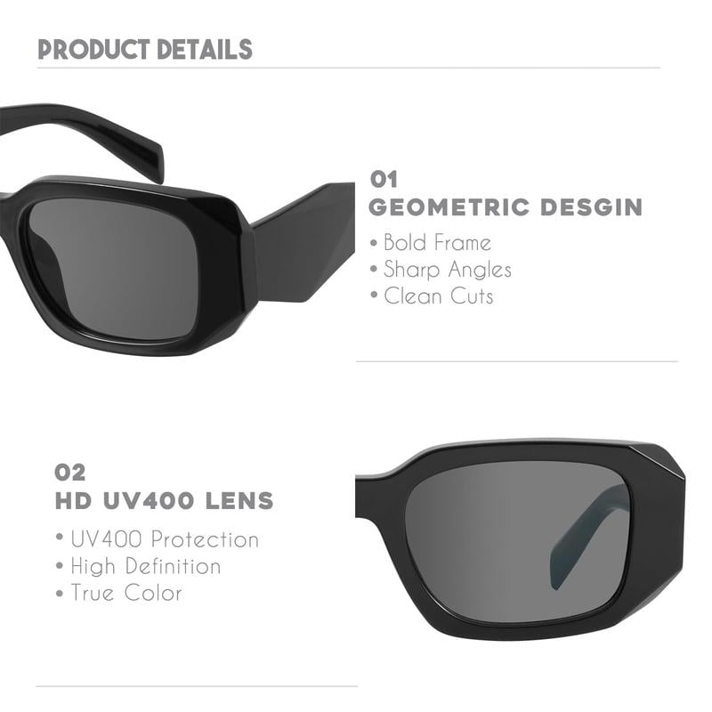 Trendy Retro Rectangle Sunglasses for Women & Men