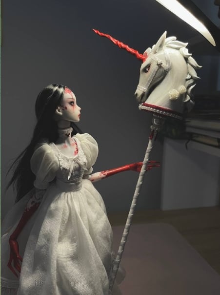 Whimsical Alice-Inspired Art Doll