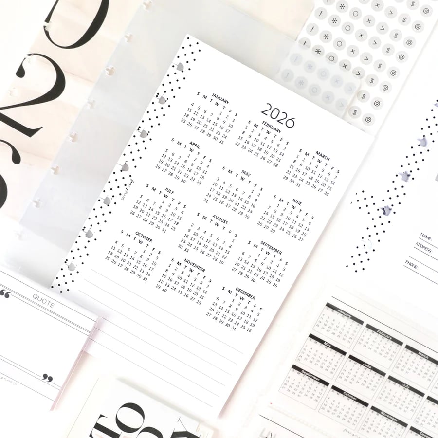 🗓️2026 Deluxe DIY Planner Stationery Box | Multiple Layout Options | Full Accessory Set for Personalized Planning