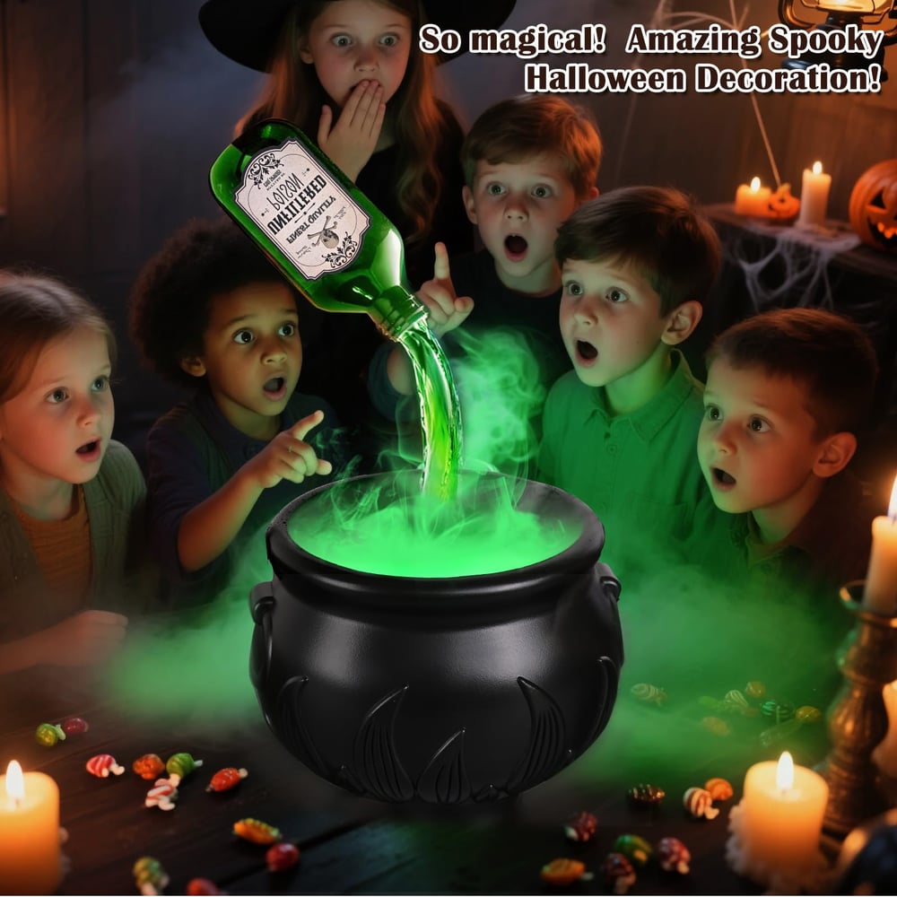 Halloween Floating Potion Cauldron with Mist Maker